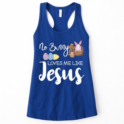 No Bunny Loves Me Like Jesus Easter Christian Graphic Gift Womens Tank Top