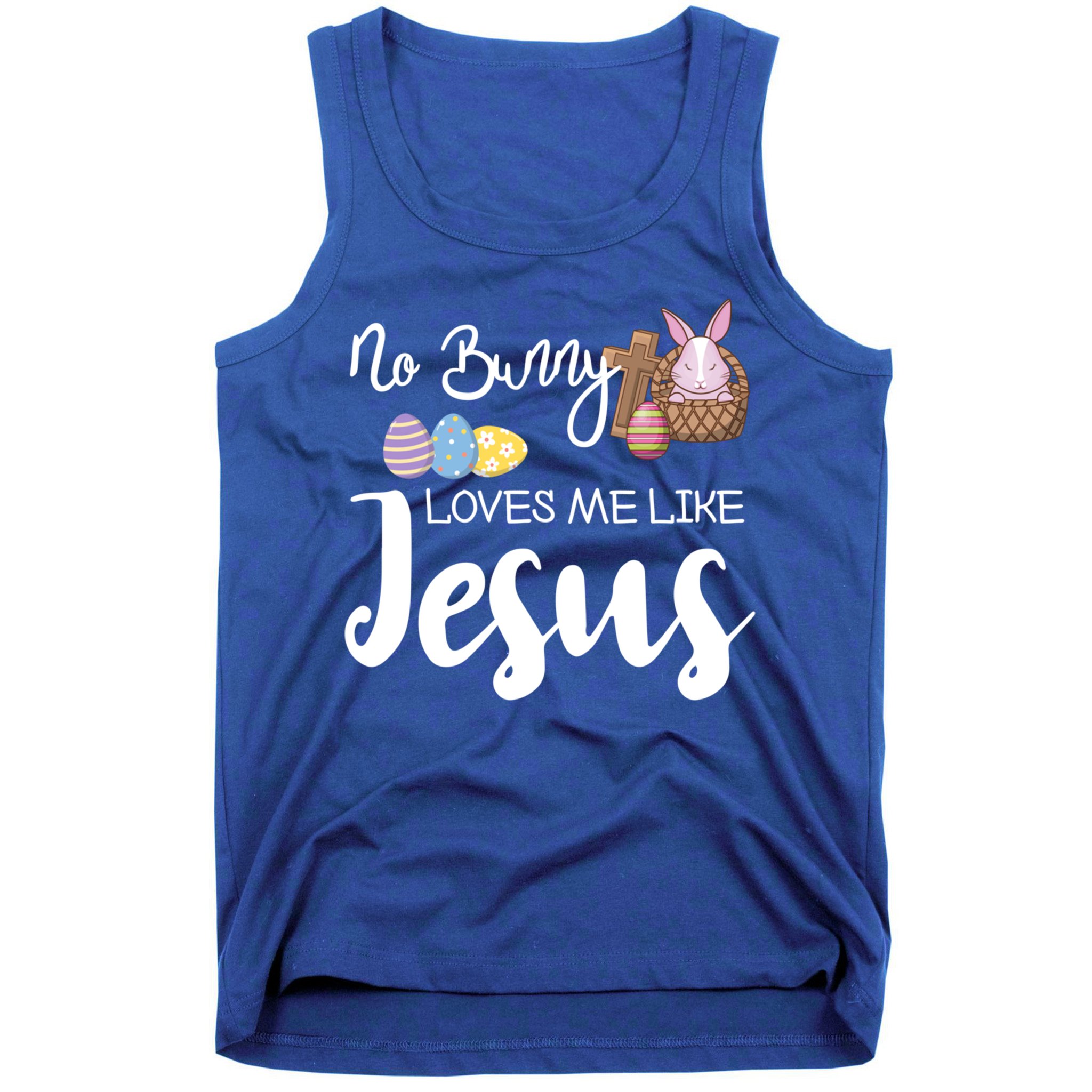 No Bunny Loves Me Like Jesus Easter Christian Graphic Gift Tank Top