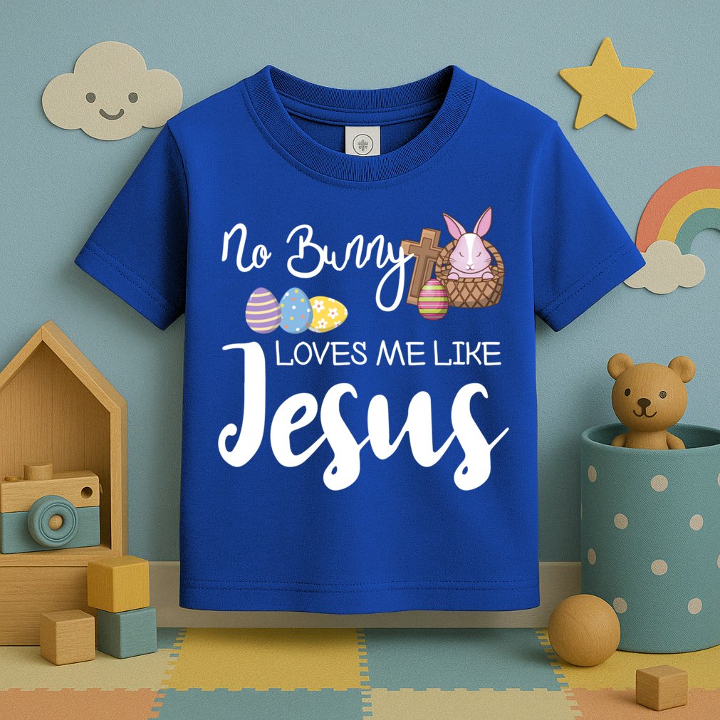 No Bunny Loves Me Like Jesus Easter Christian Graphic Gift Toddler T-Shirt