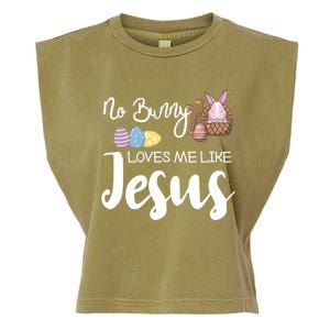 No Bunny Loves Me Like Jesus Easter Christian Graphic Gift Garment-Dyed Women's Muscle Tee