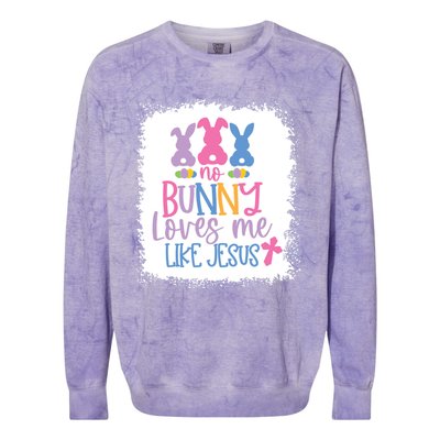 No Bunny Loves Me Like Jesus S Bella Gift Colorblast Crewneck Sweatshirt