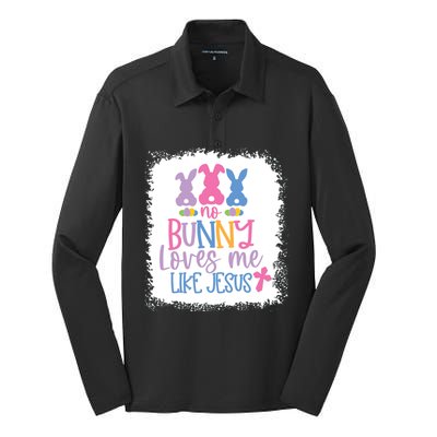 No Bunny Loves Me Like Jesus S Bella Gift Silk Touch Performance Long Sleeve Polo