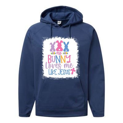 No Bunny Loves Me Like Jesus S Bella Gift Performance Fleece Hoodie