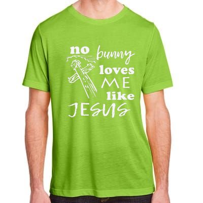 No Bunny Loves Me Like Jesus (White Print) Easter Adult ChromaSoft Performance T-Shirt