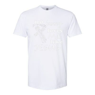 No Bunny Loves Me Like Jesus (White Print) Easter Softstyle CVC T-Shirt