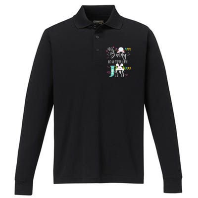 No Bunny Loves Me Like Jesus Christian Easter For Performance Long Sleeve Polo