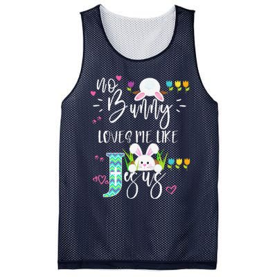 No Bunny Loves Me Like Jesus Christian Easter For Mesh Reversible Basketball Jersey Tank