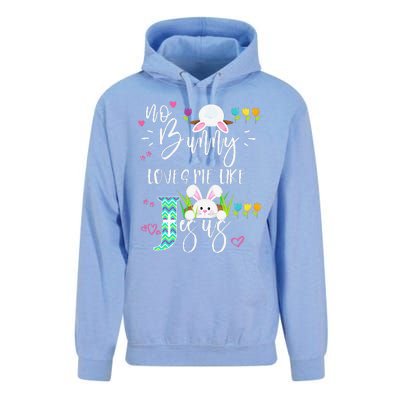 No Bunny Loves Me Like Jesus Christian Easter For Unisex Surf Hoodie