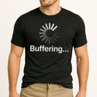 Nerdy Buffering Loading Screen Funny Meme Nerd Streaming Lol Cooling Performance Crew T-Shirt
