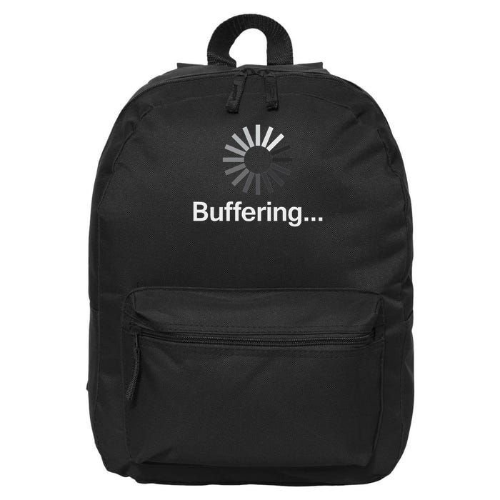 Nerdy Buffering Loading Screen Funny Meme Nerd Streaming Lol 16 in Basic Backpack
