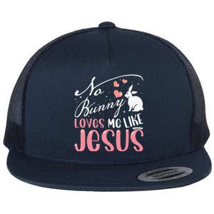 No Bunny Loves Me Like Jesus Christian Easter Women Flat Bill Trucker Hat