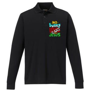 No Bunny Loves You Like Jesus Christian Religious Easter Day Cool Gift Performance Long Sleeve Polo