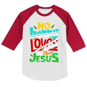 No Bunny Loves You Like Jesus Christian Religious Easter Day Cool Gift Kids Colorblock Raglan Jersey