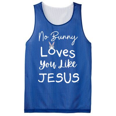 No Bunny Loves You Like Jesus Easter Christian Church Events Gift Mesh Reversible Basketball Jersey Tank