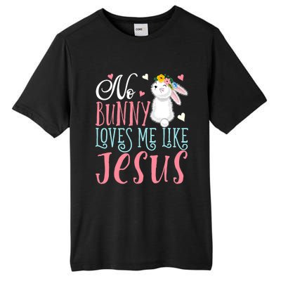 No Bunny Loves Me Like Jesus Christian Easter Gift Tall Fusion ChromaSoft Performance T-Shirt