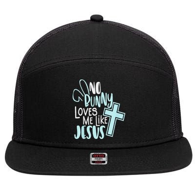 No Bunny Loves Me Like Jesus, Christian Easter Resurrection 7 Panel Mesh Trucker Snapback Hat