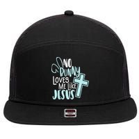 No Bunny Loves Me Like Jesus, Christian Easter Resurrection 7 Panel Mesh Trucker Snapback Hat