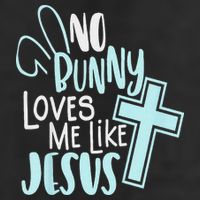 No Bunny Loves Me Like Jesus, Christian Easter Resurrection 7 Panel Mesh Trucker Snapback Hat