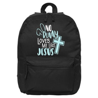 No Bunny Loves Me Like Jesus, Christian Easter Resurrection 16 in Basic Backpack