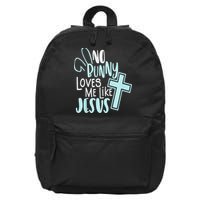 No Bunny Loves Me Like Jesus, Christian Easter Resurrection 16 in Basic Backpack