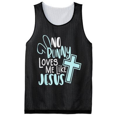 No Bunny Loves Me Like Jesus, Christian Easter Resurrection Mesh Reversible Basketball Jersey Tank