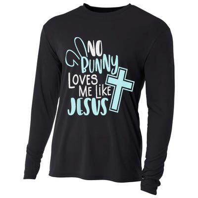 No Bunny Loves Me Like Jesus, Christian Easter Resurrection Cooling Performance Long Sleeve Crew
