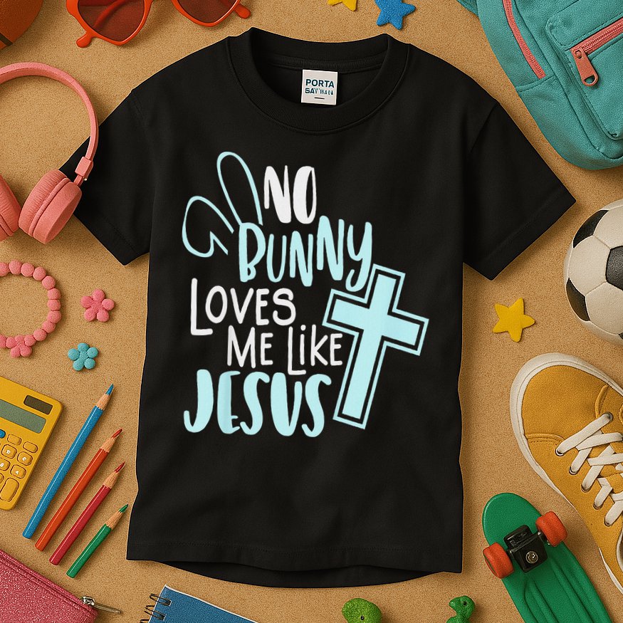 No Bunny Loves Me Like Jesus, Christian Easter Resurrection Kids T-Shirt