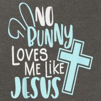 No Bunny Loves Me Like Jesus, Christian Easter Resurrection Cotton Canvas Backpack
