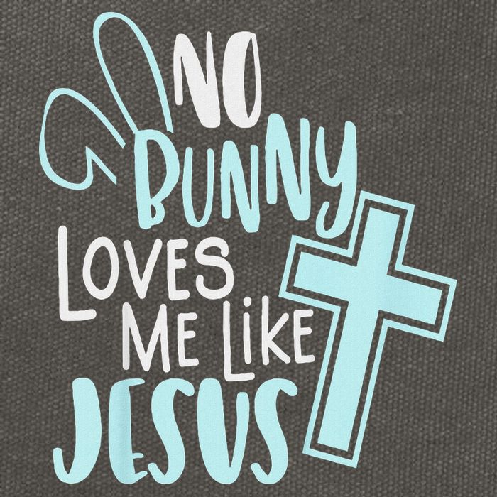 No Bunny Loves Me Like Jesus, Christian Easter Resurrection Cotton Canvas Backpack