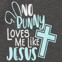 No Bunny Loves Me Like Jesus, Christian Easter Resurrection Vector Backpack