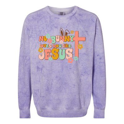 No Bunny Loves You Like Jesus Funny Christian Easter Day Cute Gift Colorblast Crewneck Sweatshirt