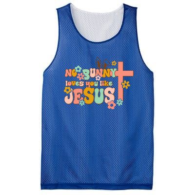 No Bunny Loves You Like Jesus Funny Christian Easter Day Cute Gift Mesh Reversible Basketball Jersey Tank