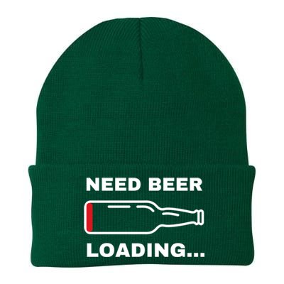 Need Beer Loading Funny Ing Beer Drunk Party Dad Joke Cute Gift Knit Cap Winter Beanie