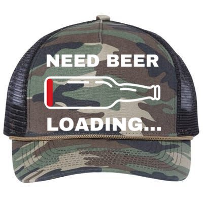 Need Beer Loading Funny Ing Beer Drunk Party Dad Joke Cute Gift Retro Rope Trucker Hat Cap