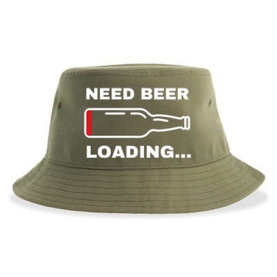 Need Beer Loading Funny Ing Beer Drunk Party Dad Joke Cute Gift Sustainable Bucket Hat