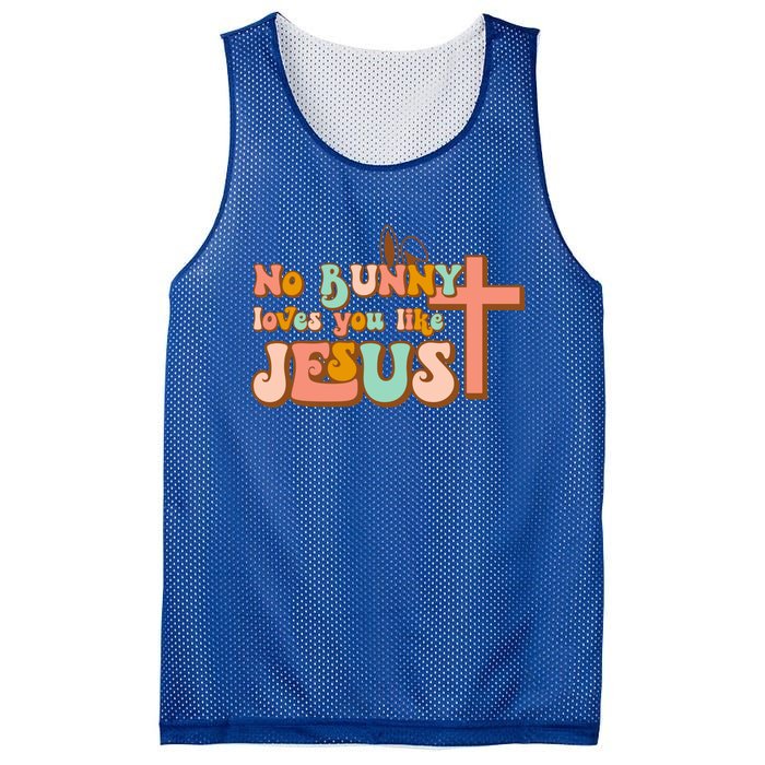 No Bunny Loves You Like Jesus Happy Easter Day Christian Gift Mesh Reversible Basketball Jersey Tank