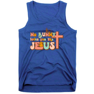 No Bunny Loves You Like Jesus Happy Easter Day Christian Gift Tank Top