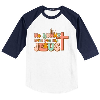 No Bunny Loves You Like Jesus Happy Easter Day Christian Gift Baseball Sleeve Shirt