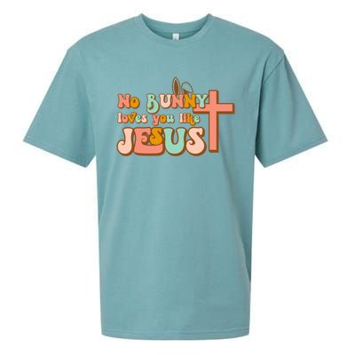 No Bunny Loves You Like Jesus Happy Easter Day Christian Gift Sueded Cloud Jersey T-Shirt