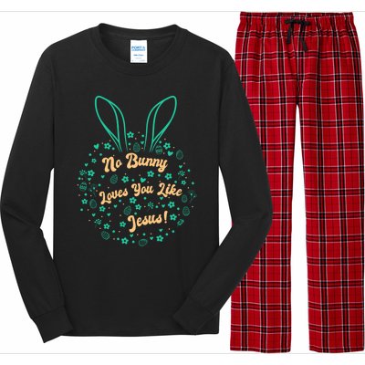 No Bunny Loves You Like Jesus Cute Gift Long Sleeve Pajama Set