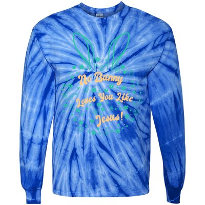 No Bunny Loves You Like Jesus Cute Gift Tie-Dye Long Sleeve Shirt