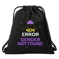 Non Binary Meaningful Gift Error 404 Gender Not Found Non Binary Meaningful Gift Drawstring Bag