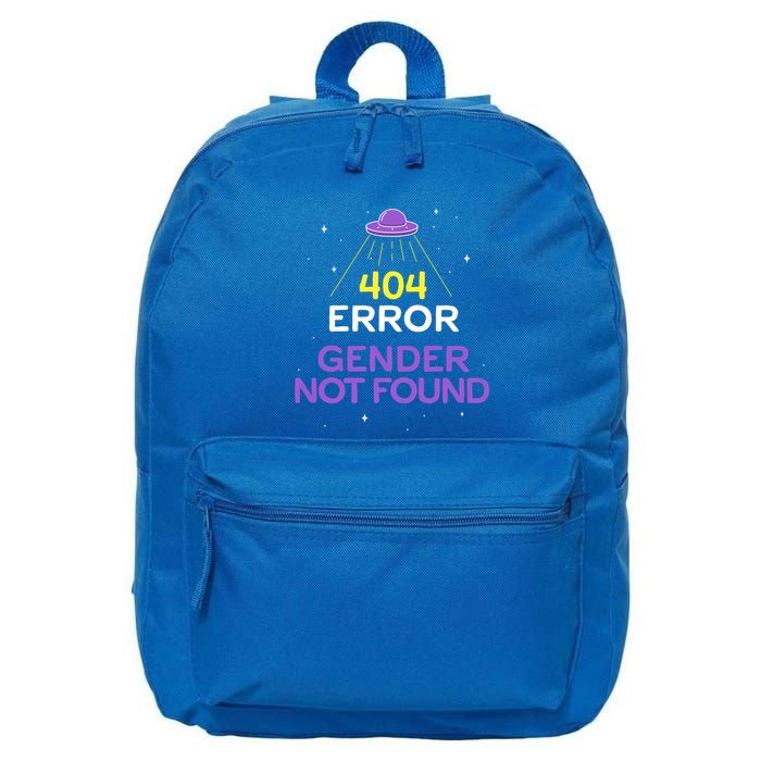 Non Binary Meaningful Gift Error 404 Gender Not Found Non Binary Meaningful Gift 16 in Basic Backpack