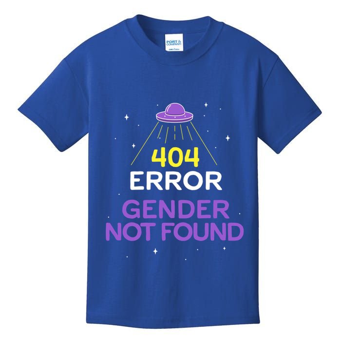 Non Binary Meaningful Gift Error 404 Gender Not Found Non Binary Meaningful Gift Kids T-Shirt