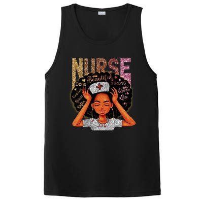 Nurse Black Magic Afro Melanin Queen Black History Gift PosiCharge Competitor Tank