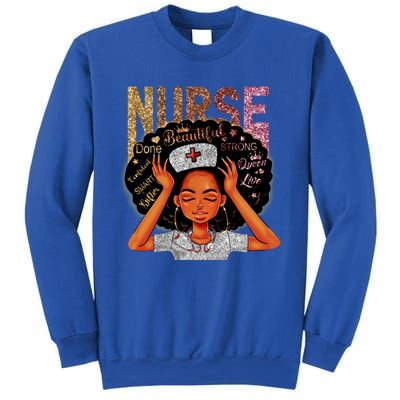 Nurse Black Magic Afro Melanin Queen Black History Gift Sweatshirt