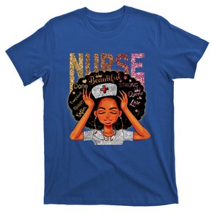 Nurse Black Magic Afro Melanin Queen Black History Gift T-Shirt