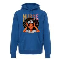 Nurse Black Magic Afro Melanin Queen Black History Gift Premium Hoodie