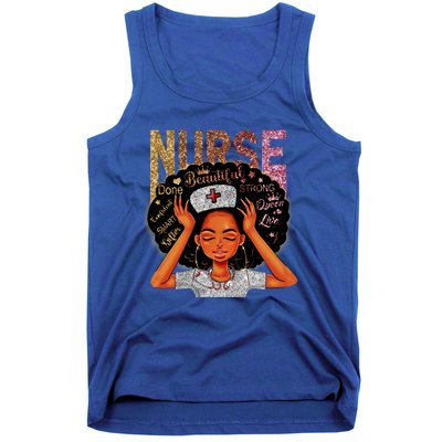 Nurse Black Magic Afro Melanin Queen Black History Gift Tank Top