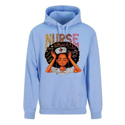 Nurse Black Magic Afro Melanin Queen Black History Gift Unisex Surf Hoodie